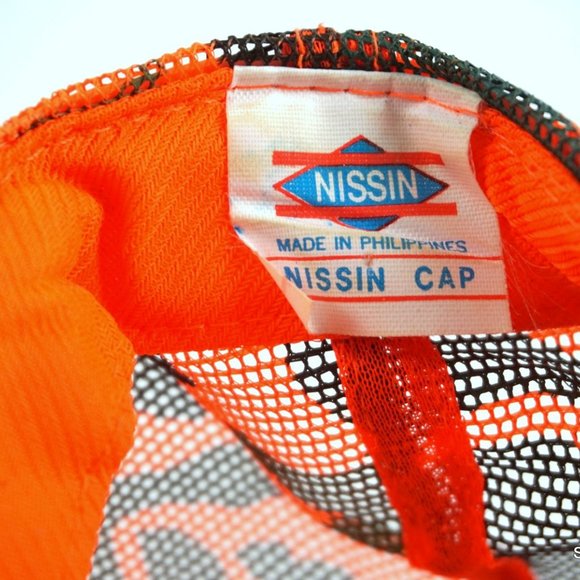 Vintage Discovering Snapback Spellout Orange Hunter Camo Truck Hat UP TV6 Yooper - Picture 6 of 6